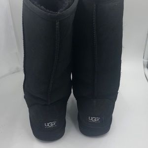 Tall black Ugg boots.